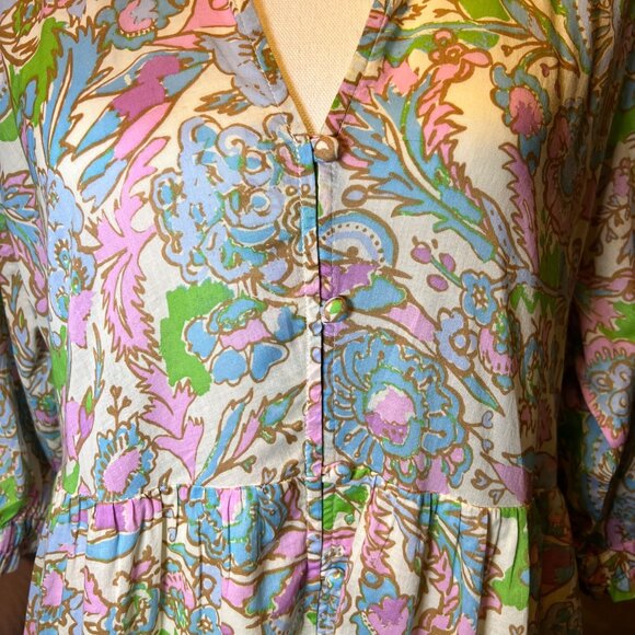 Fabienne Chapot NWT Cala Tiered Summer Maxi Dress Sz 42 Med‎ Org Cotton Spring - Picture 6 of 15